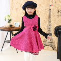 Pinafore européenne enfants vêtements 2017 nouvelle année célébration fête d&#39;hiver coton et nylon robe sans manches Xmas Guangzhou Grossiste